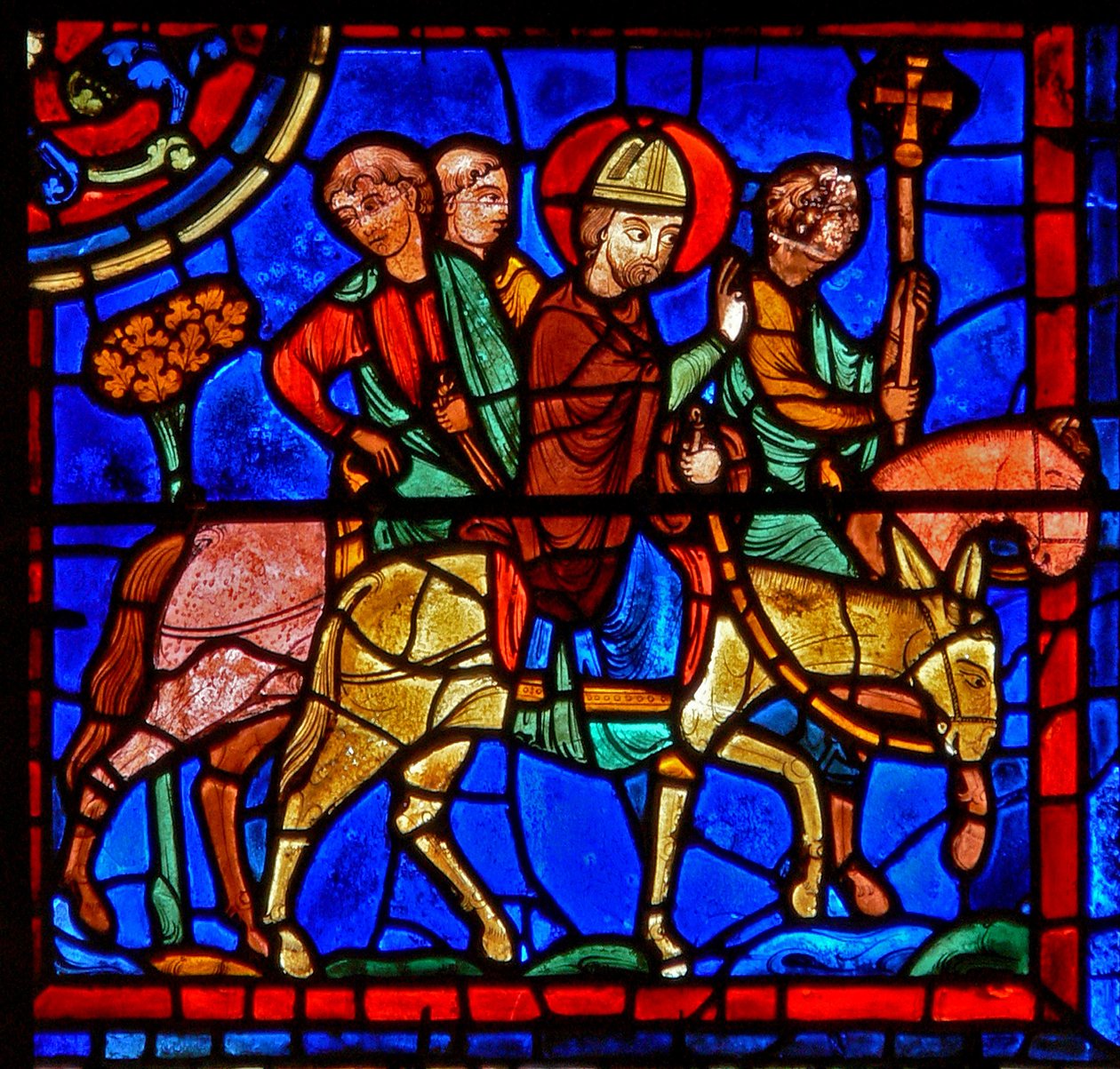 Scene fra St. Martins liv, Chartres-katedralen af French School