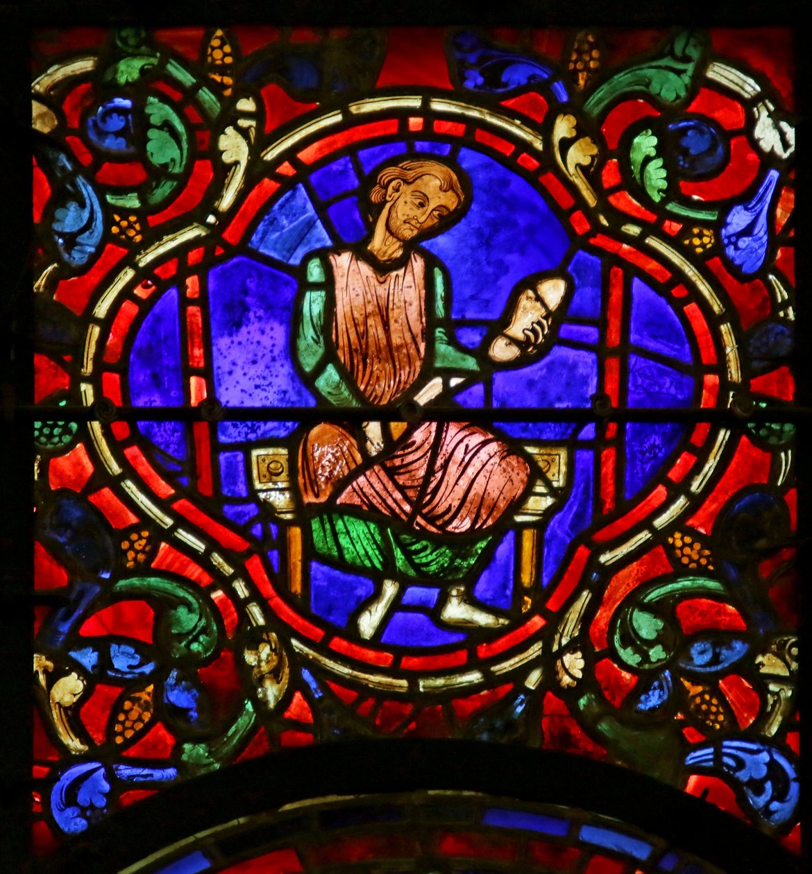 Scene fra St. Martins liv, Chartres-katedralen af French School