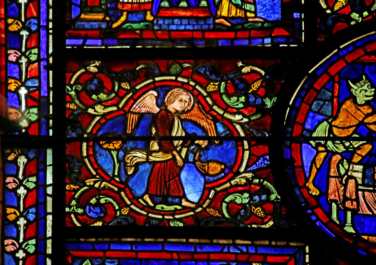 Scene fra St. Martins liv, Chartres-katedralen af French School