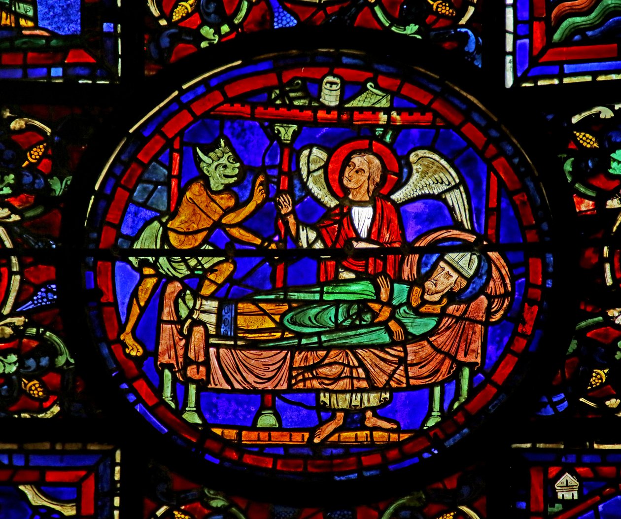 Scene fra St. Martins liv, Chartres-katedralen af French School