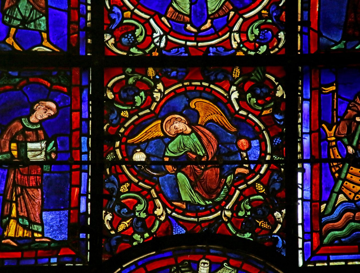 Scene fra St. Martins liv, Chartres-katedralen af French School