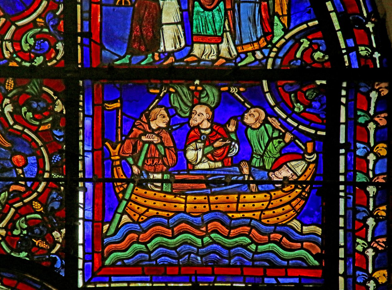 Scene fra St. Martins liv, Chartres-katedralen af French School