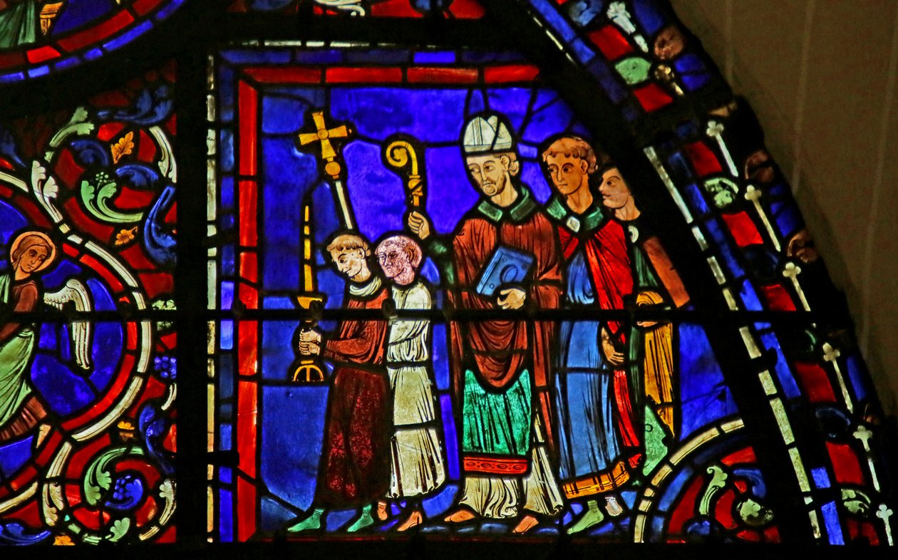 Scene fra St. Martins liv, Chartres-katedralen af French School