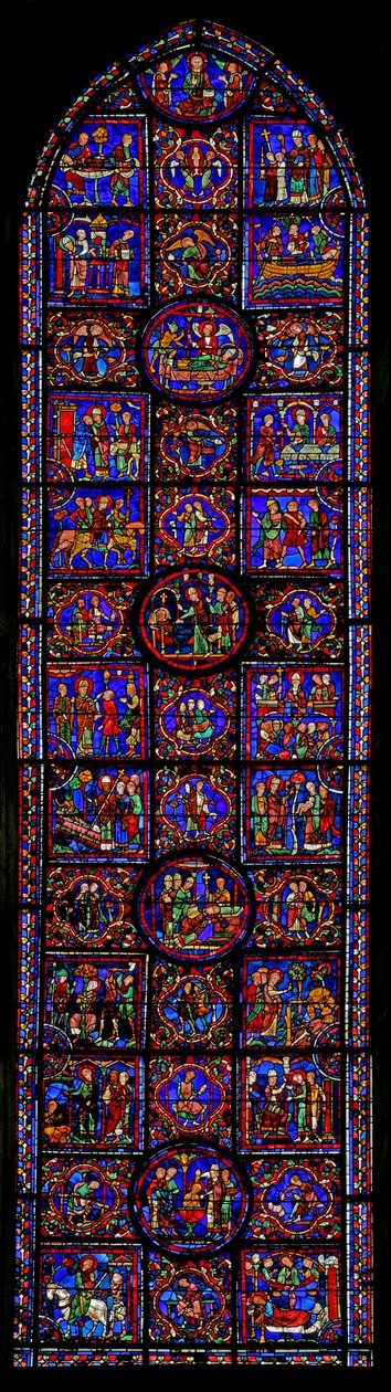 Scene fra St. Martins liv, Chartres-katedralen af French School