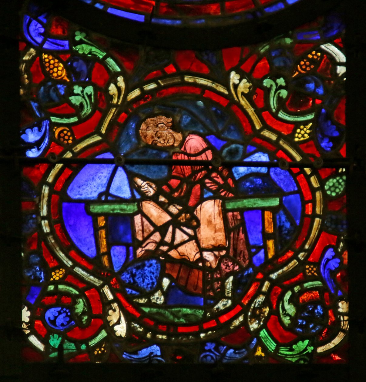 Skomagerne, scene fra Sankt Martins liv, katedralen i Chartres af French School