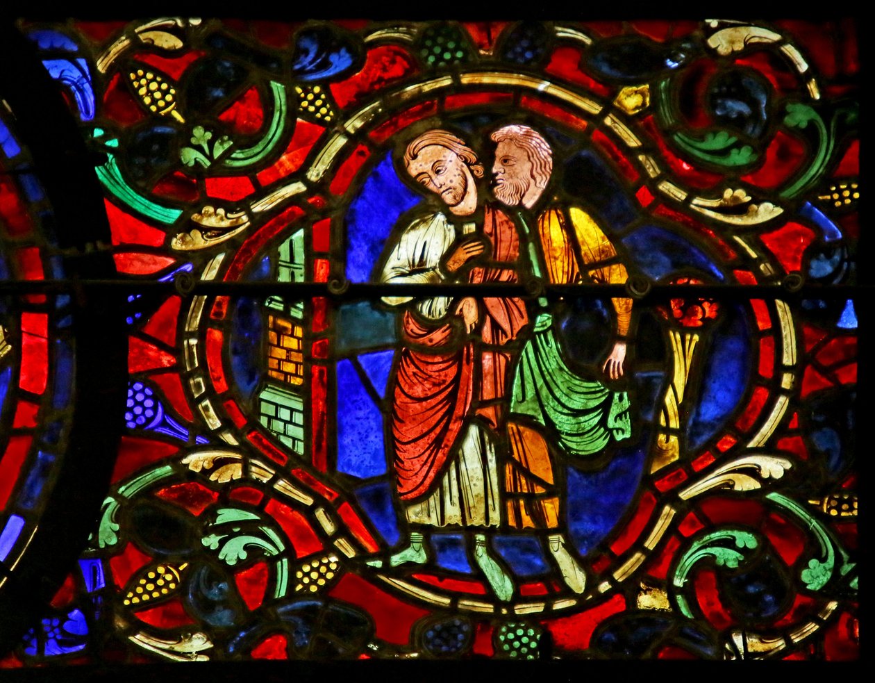 Ser på indvielsen, scene fra St. Martins liv, Chartres-katedralen af French School
