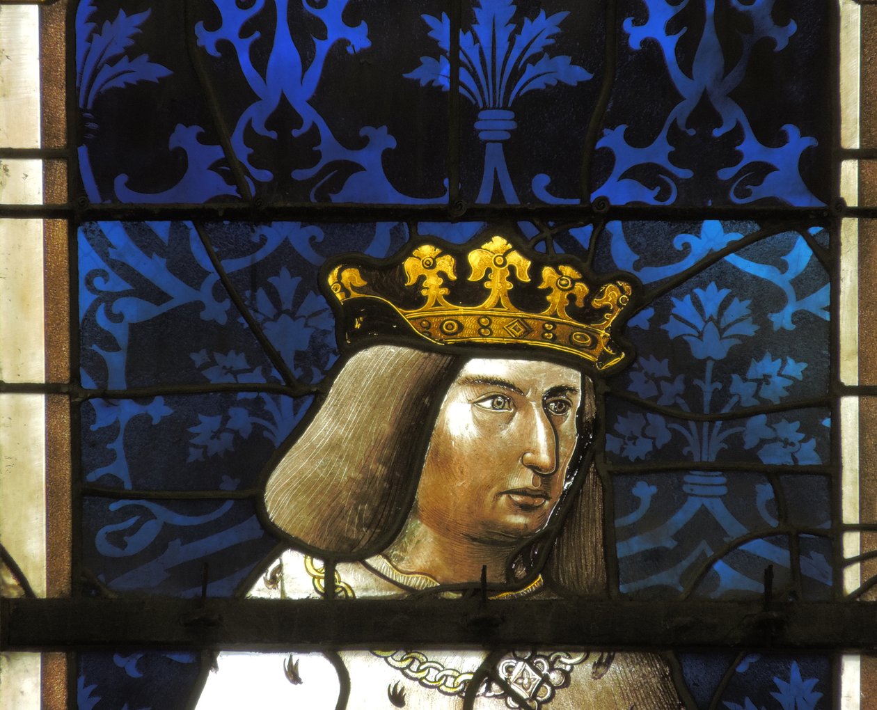 Vindue forestillende René II af French School