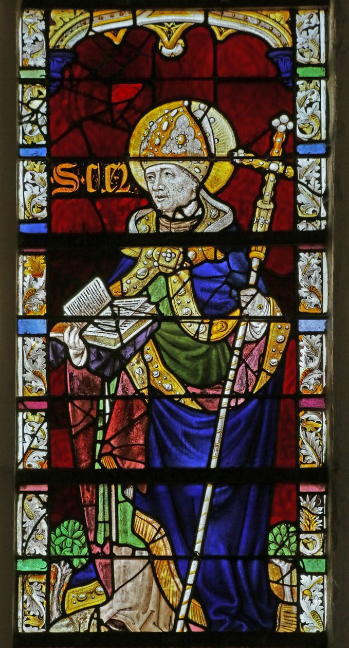 Vindue forestillende Saint Cler af French School