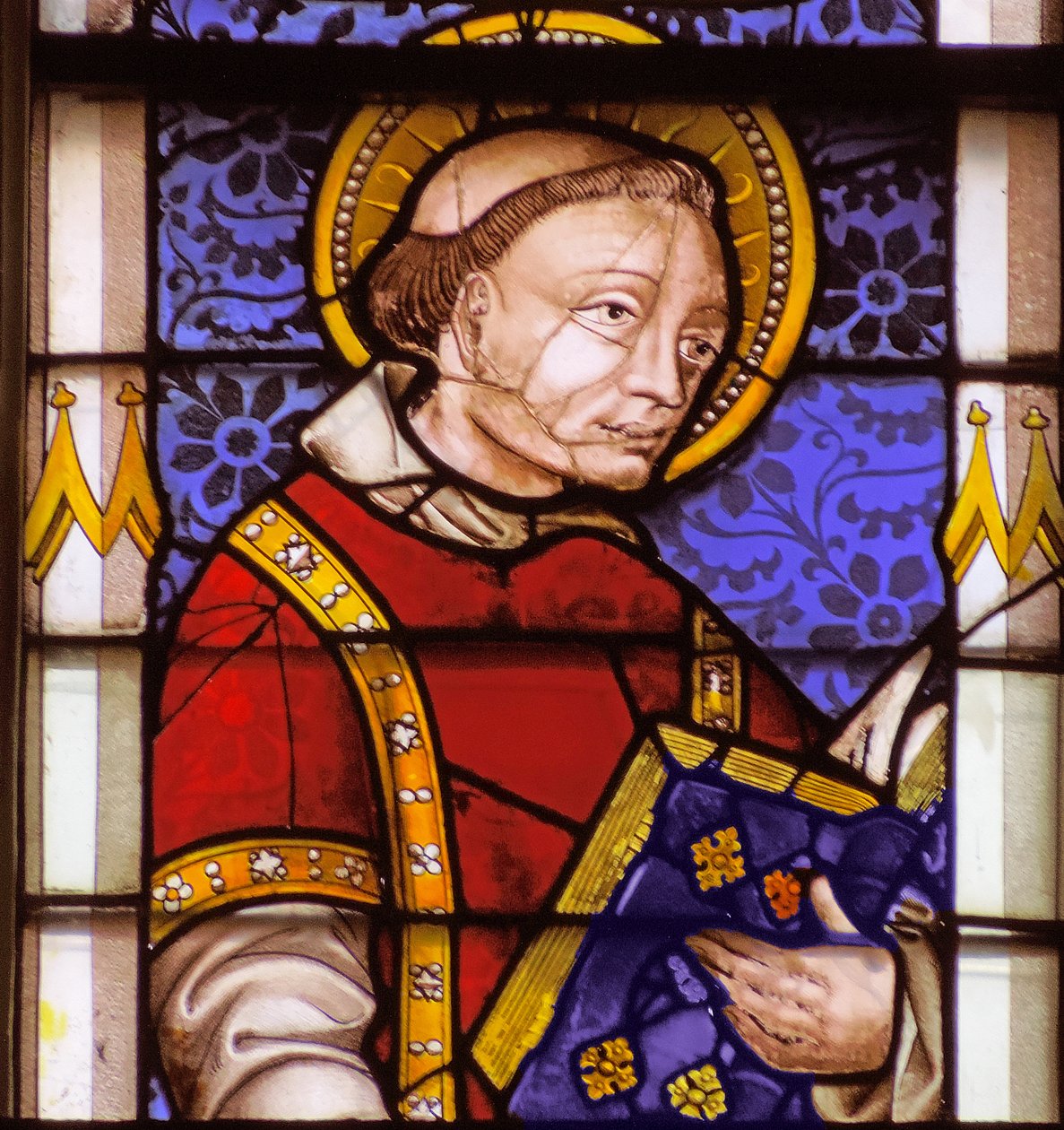 Vindue forestillende Saint Laurence af French School