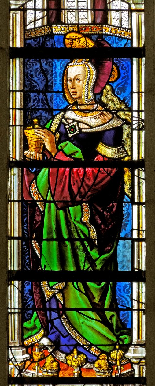 Vindue forestillende Sankt Maria Magdalena af French School
