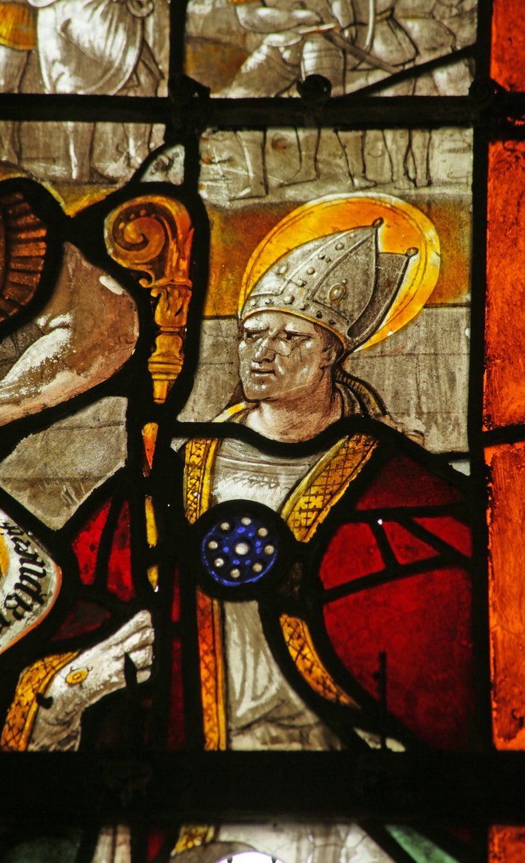 Vindue forestillende Sankt Thomas Becket, 1500-1700-tallet af French School