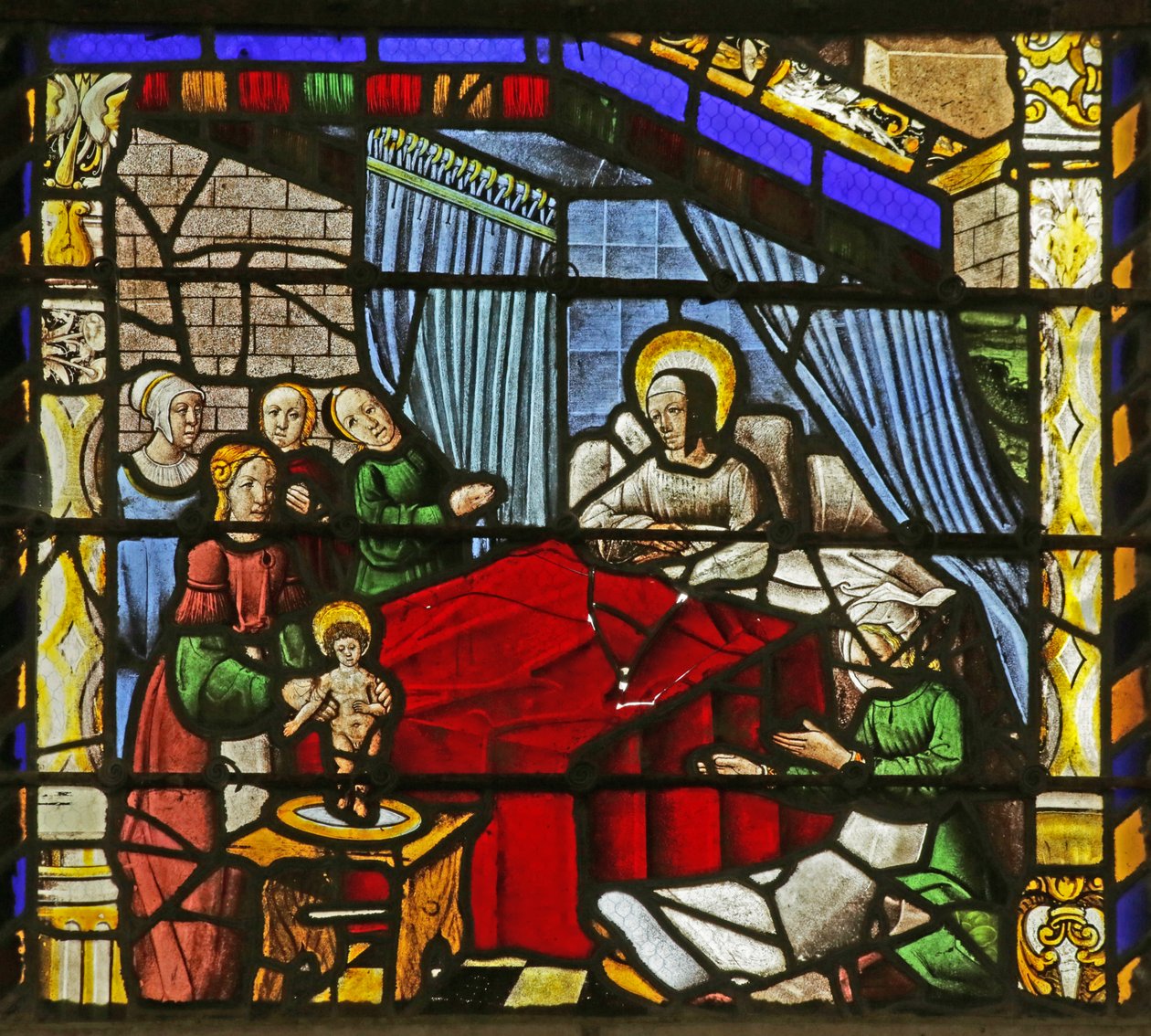 Vindue, der viser Sankt Nikolaus