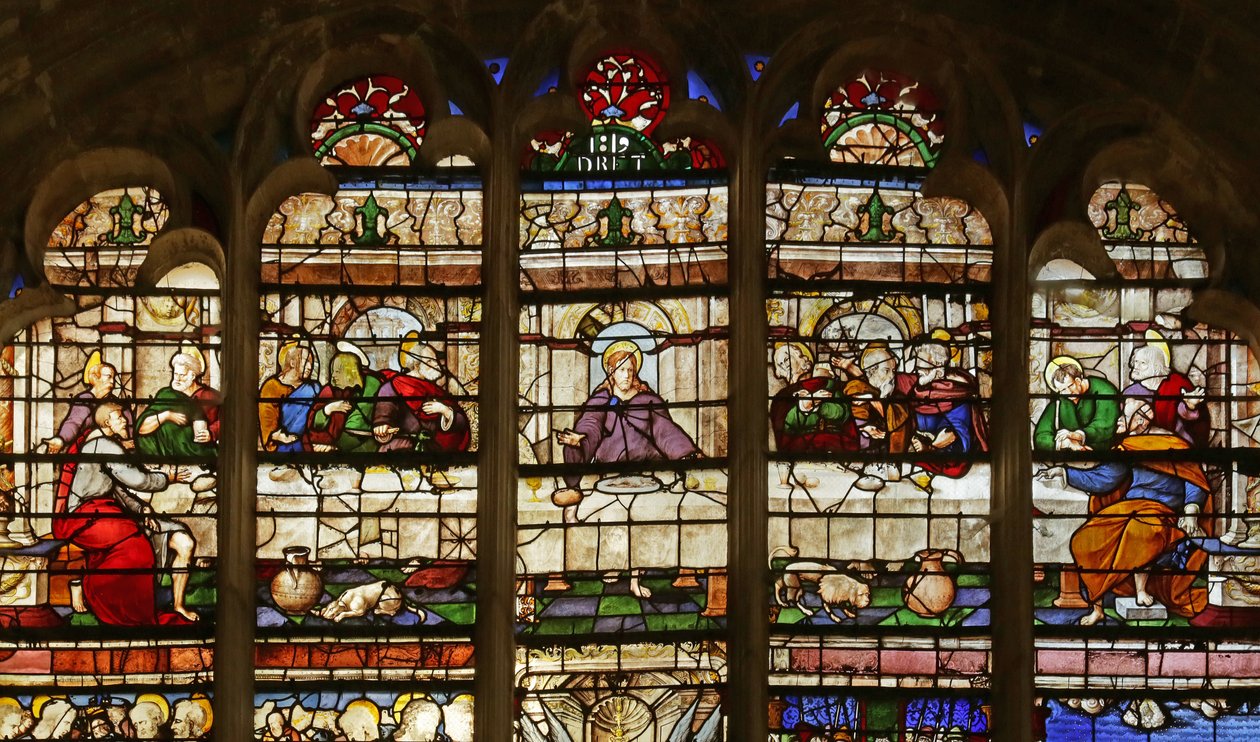 Vindue, der viser den sidste nadver (efter Raimondi, Raphael) af French School
