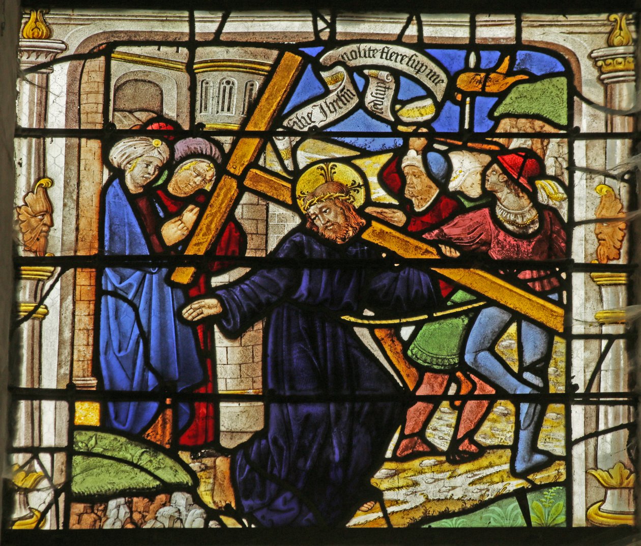 Vindue, der viser Via Crucis af French School