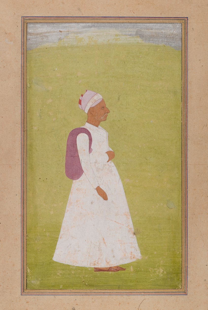 An Old Man, ca. 1730 (ugennemsigtigt wc på papir) af Indian School