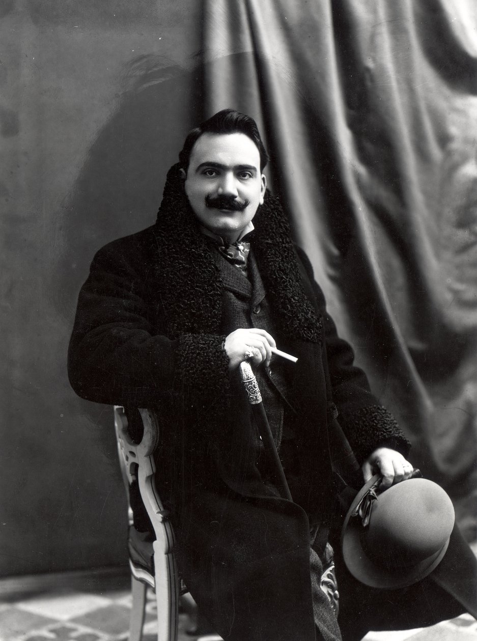 Tenoren Enrico Caruso af Italian Photographer