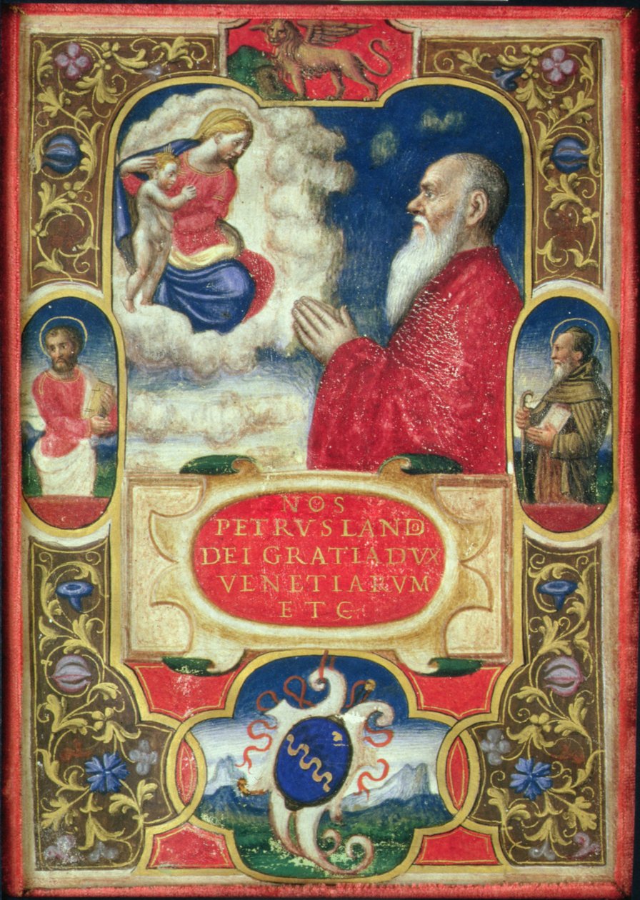 Antonio Marcello beder til Jomfru Maria, ca. 1540 af Italian School
