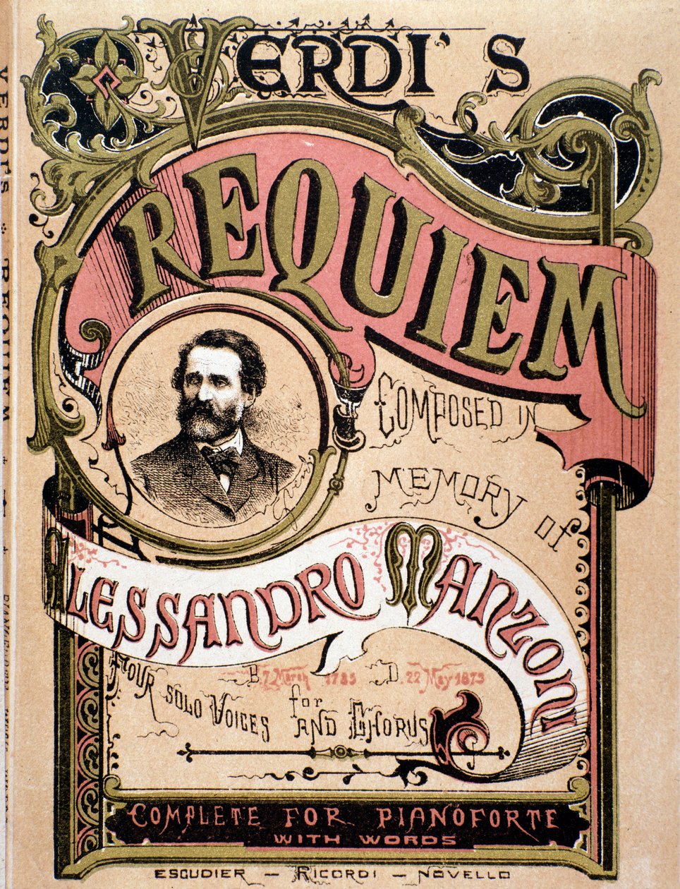 Frontispice til Verdis Requiem, 1874 af Italian School