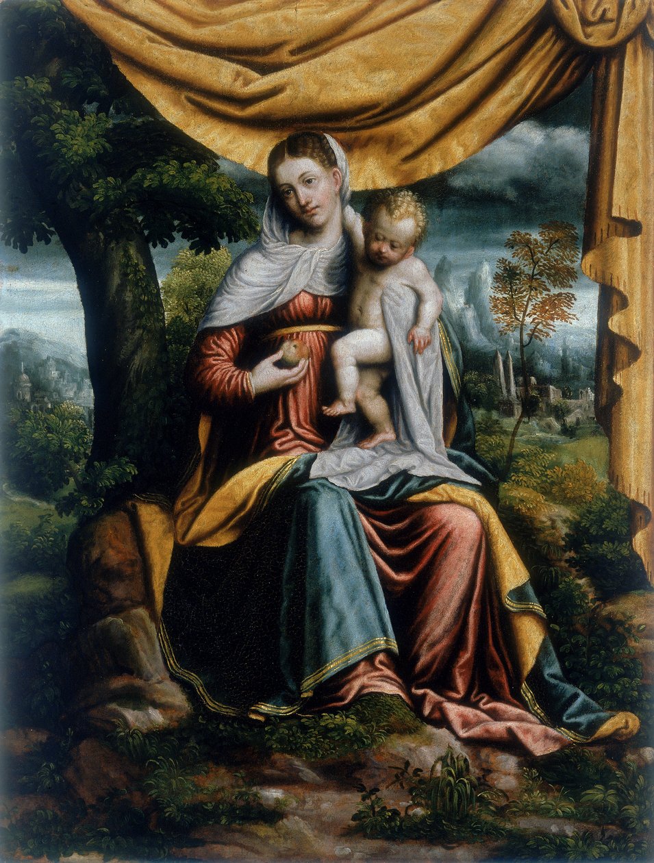 Madonna og barn af Italian School