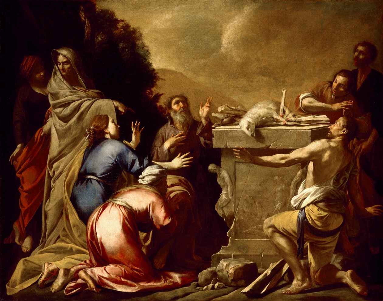 Noahs offer, ca. 1645-1650 af Italian School