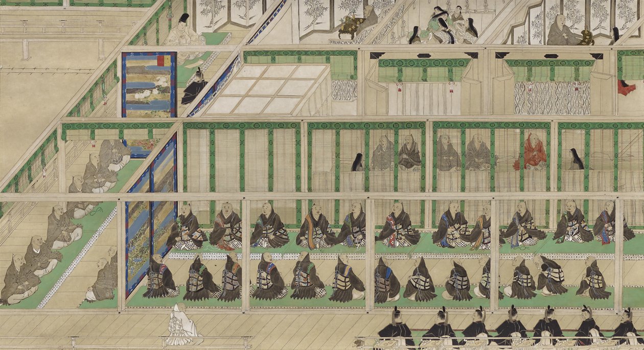 The Imperial Lying-In, 1804 (blæk og farve på papir) af Japanese School