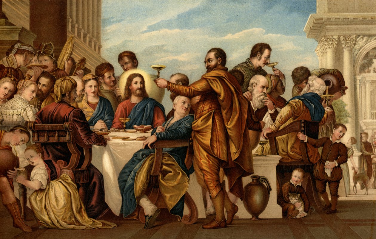 Ægteskab i Kana af after Veronese
