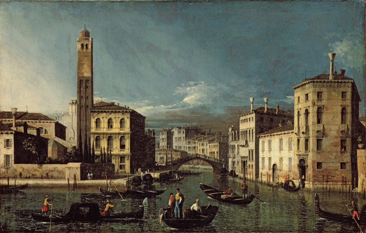 Kanalscene, Venedig af Giovanni Antonio Canal