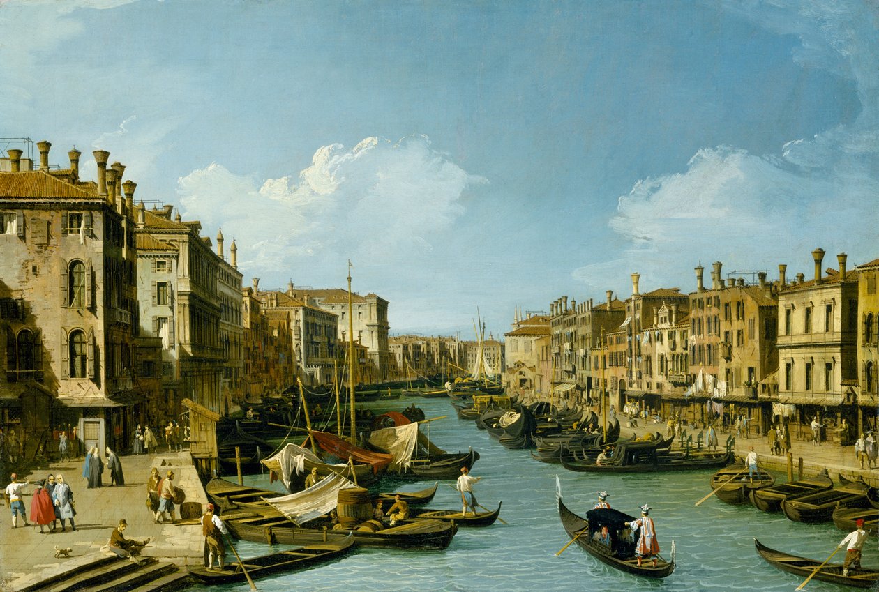 Canal Grande nær Rialtobroen, Venedig, ca. 1730 af Giovanni Antonio Canal