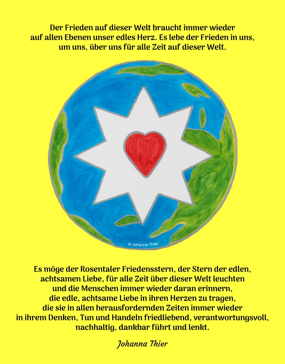 Rosental Peace Star for denne verden af Johanna Thier