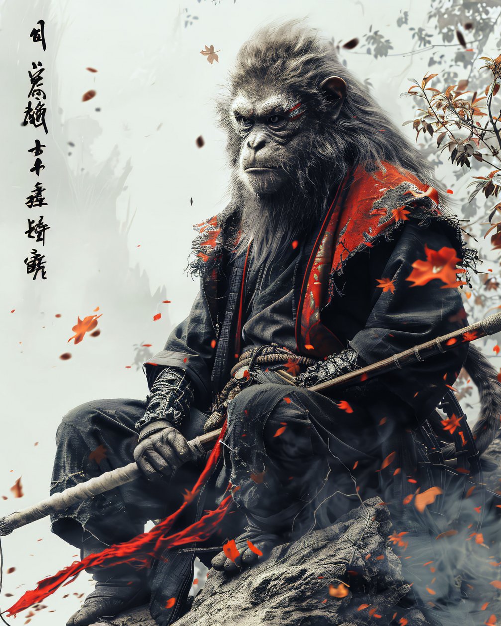 Samurai abe illustration : on demand vægbilleder  dekorative plakater af F. Abderrahim