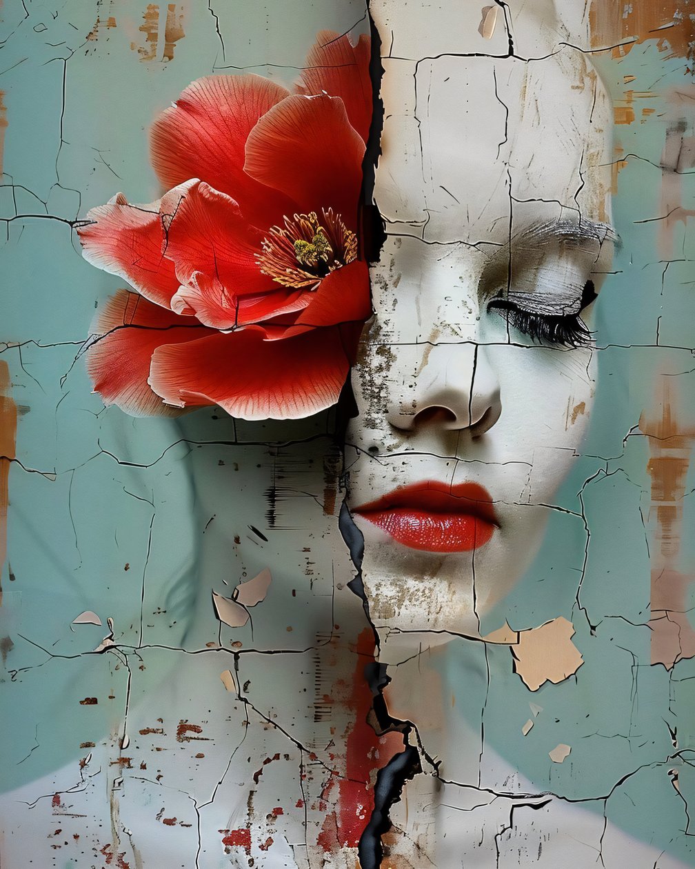 Broken Sleeping Beauty online Canvas Art prints  vægportrætter til salg af F. Abderrahim