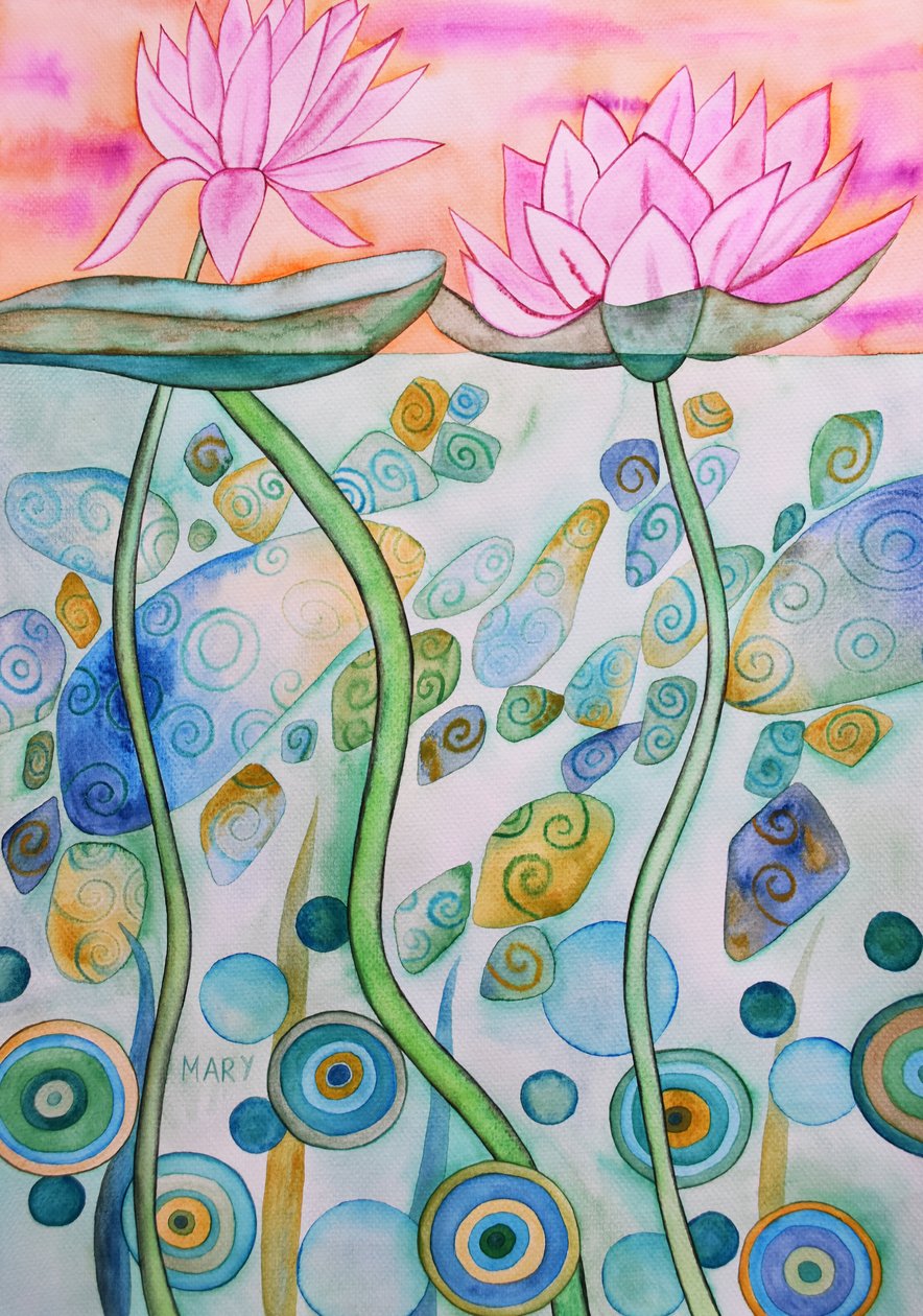 Vandliljer af Marys Watercolors