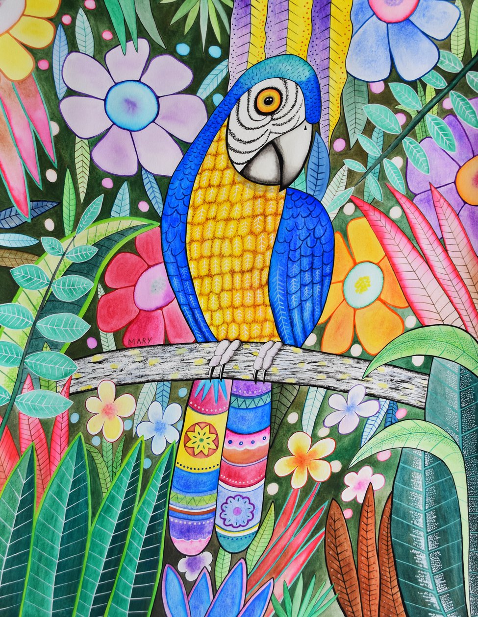 Papagei af Marys Watercolors