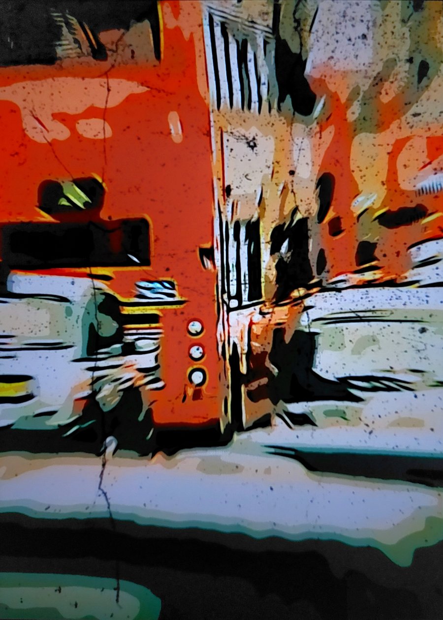 Orange bybus af Mavet