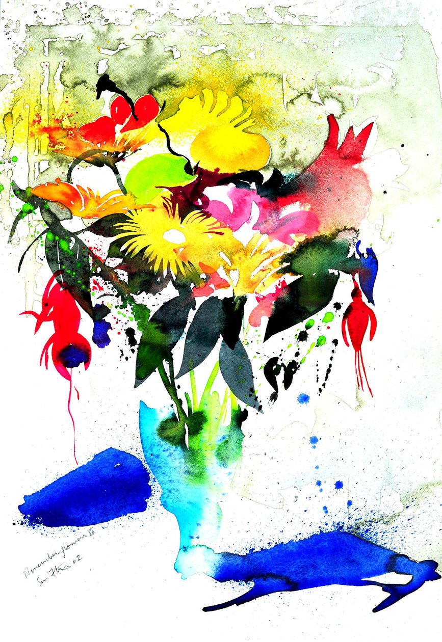 Novemberblomster II 56x36 af Simon Fletcher
