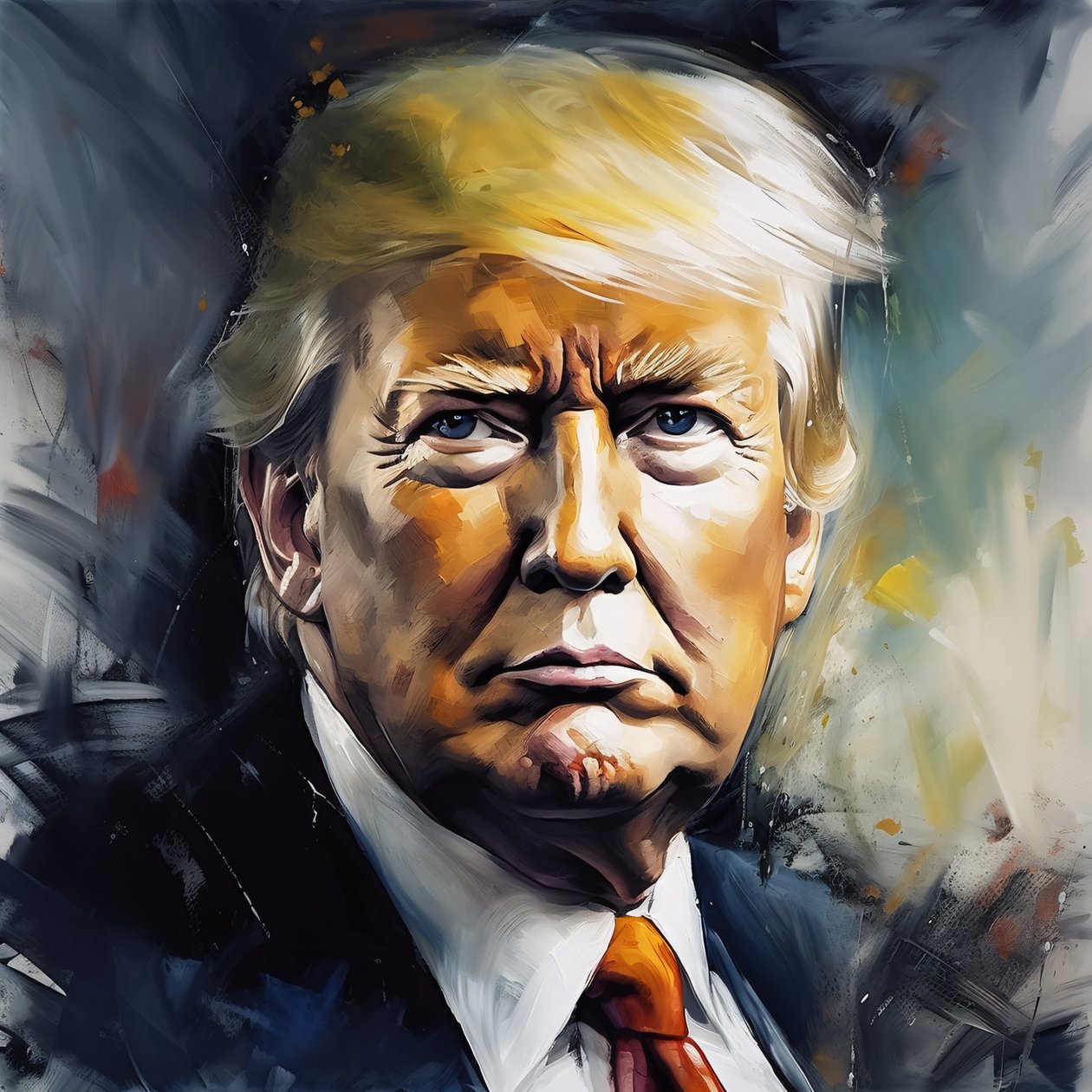 Donald trump maleri, store plakat kunsttryk, væg Home Decor af F. Abderrahim