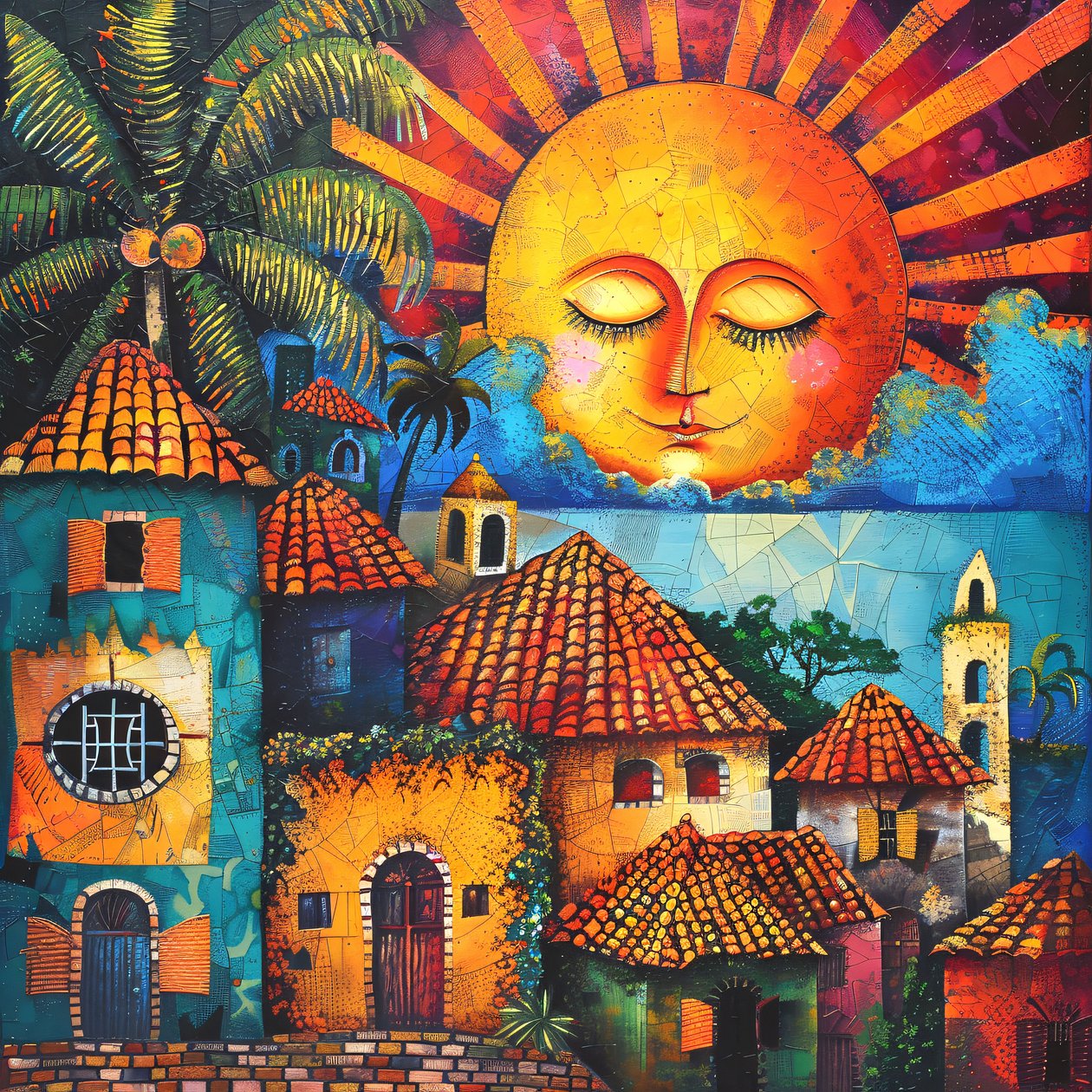 Sankt Katharina under solen, moderne vægdekoration | print on demand af F. Abderrahim