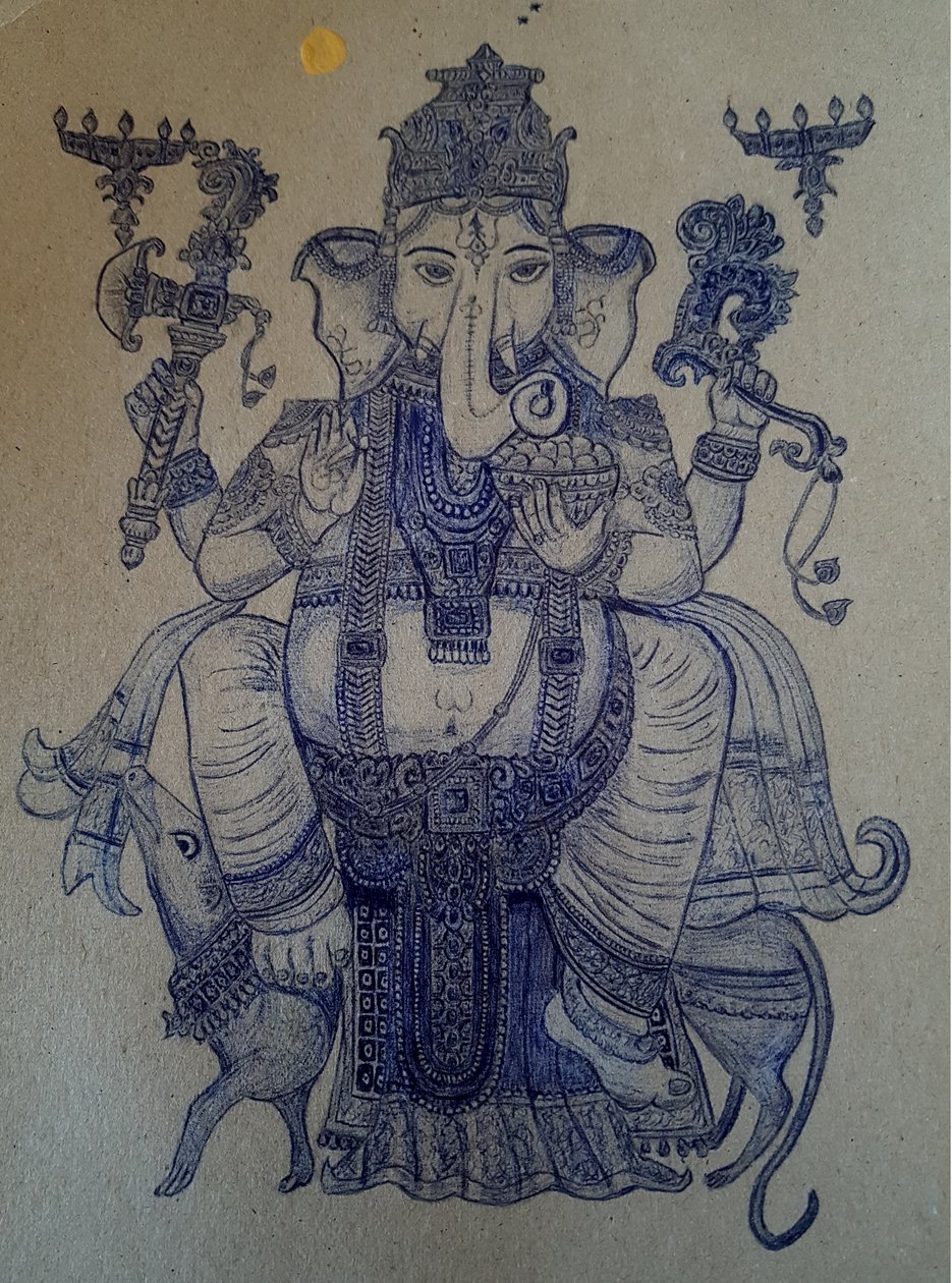 Ganesha rider på Vahana. af Andy Schweigard