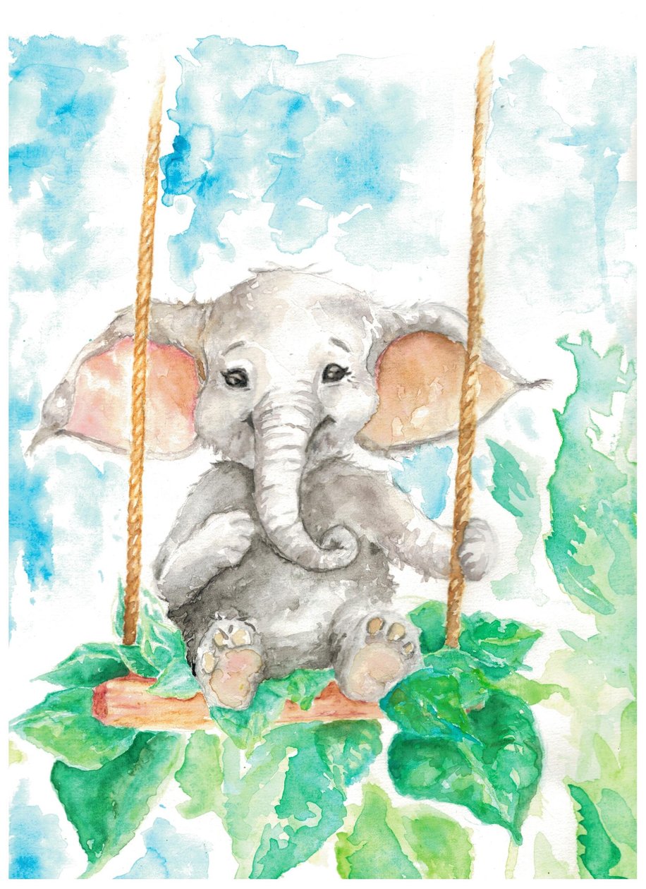 Lille, gyngende elefant af Phantalis