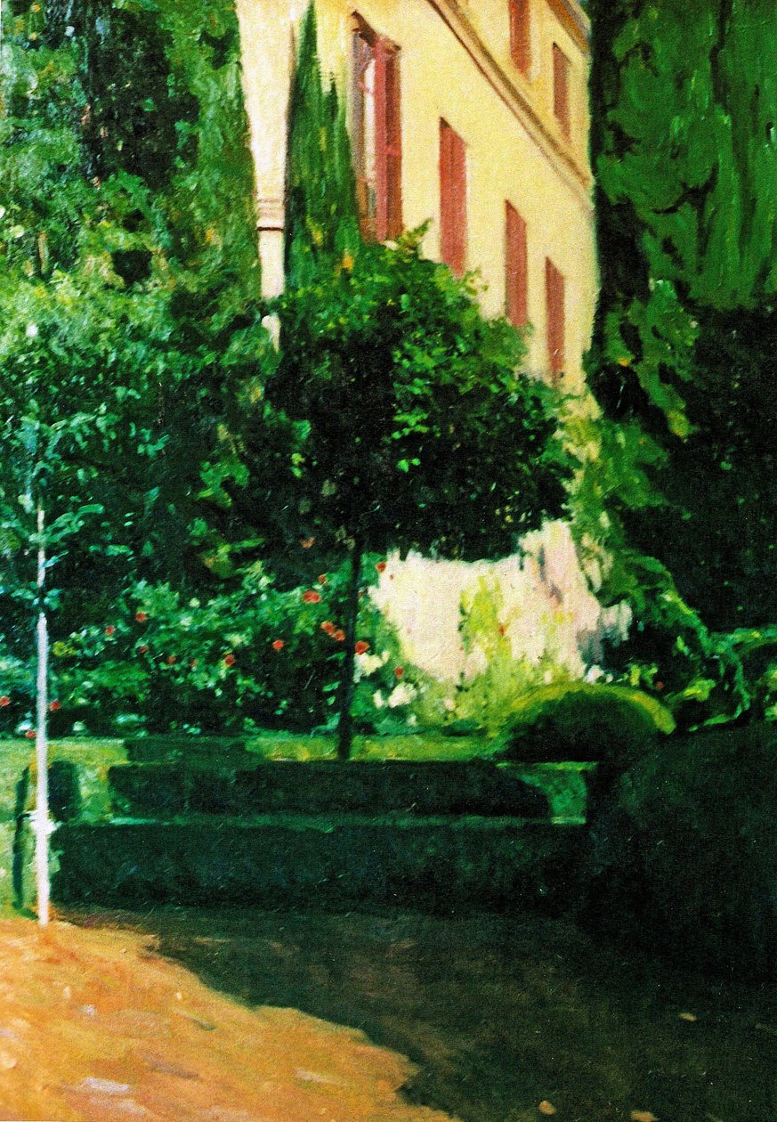Monforte Garden - Valenciansk maleri af Alejandro Cabeza