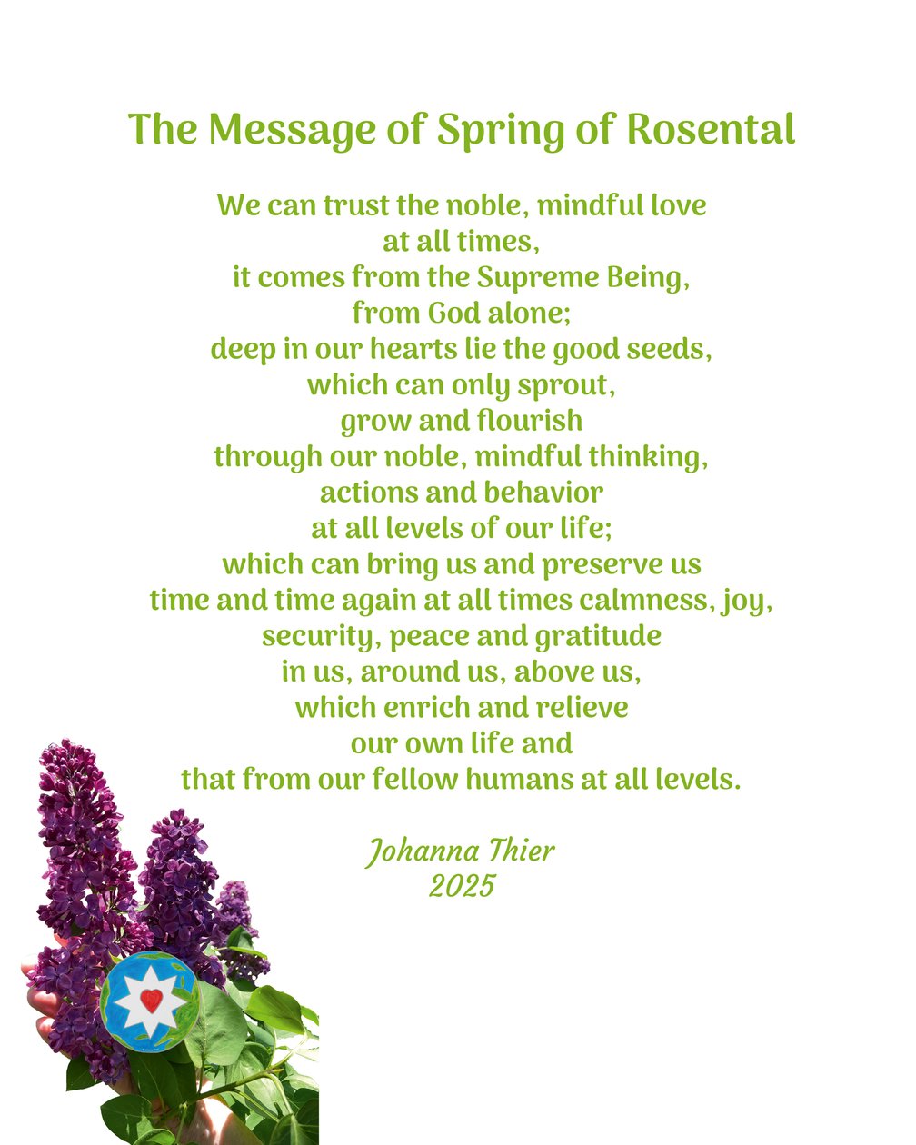 The Message of Spring of Rosental af Johanna Thier