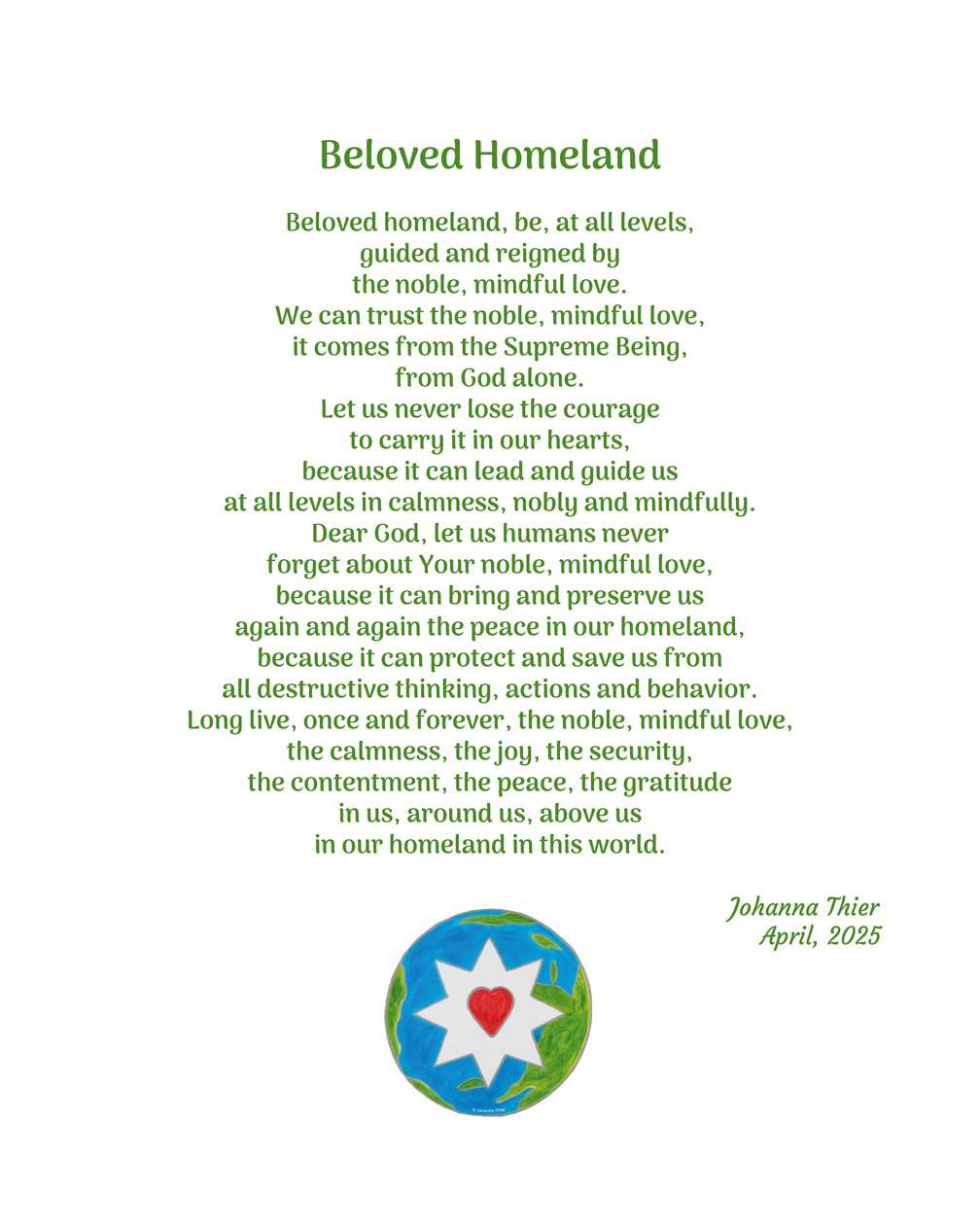 Beloved Homeland af Johanna Thier