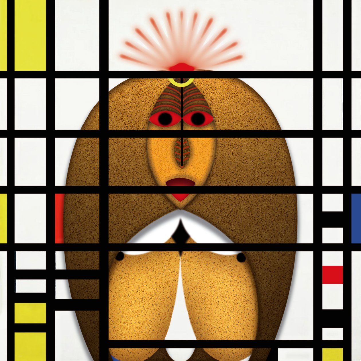 Lockdown (XVII) - (aus der Serie Animal Rationale) af Alexander Eibach