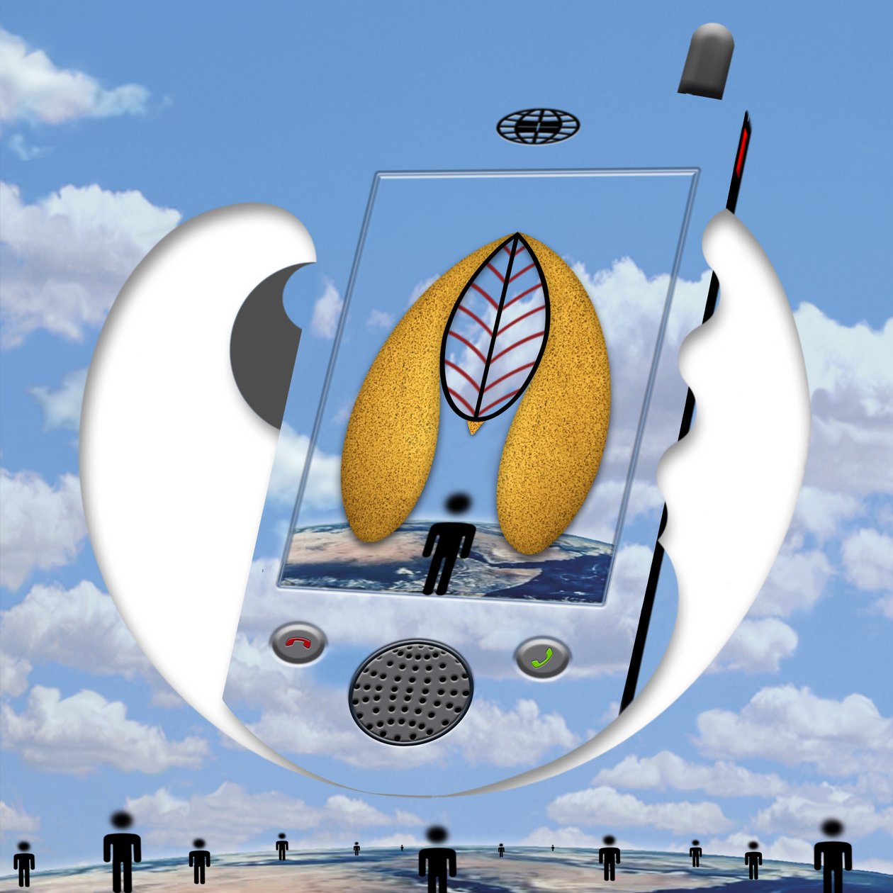 "...seit ein Gespräch wir sind..." (aus der Serie Skyphone) af Alexander Eibach