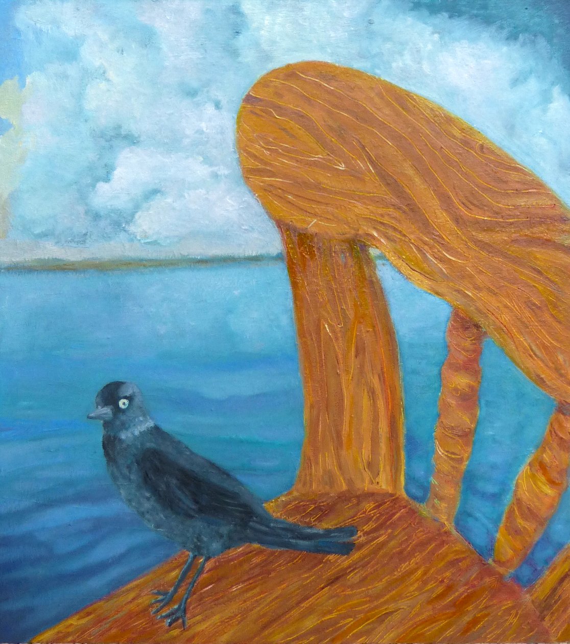 Jackdaw-fugl af Elzbieta Goszczycka