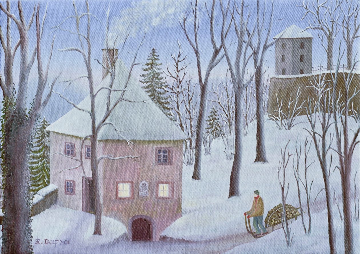 Mönchsberg Gasse 13 om vinteren af Regine Dapra