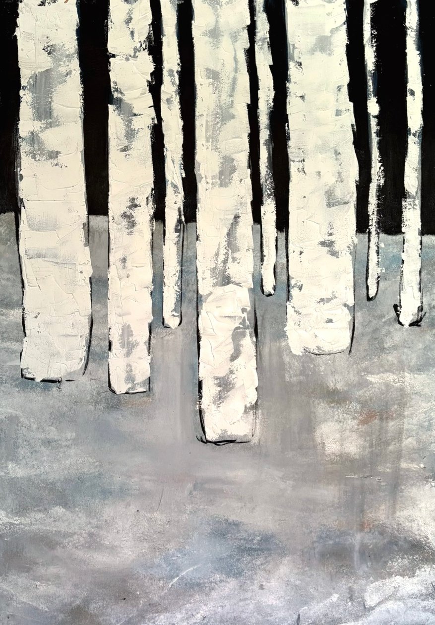 Birken om natten af HILI ART Tetiana Brzozowski