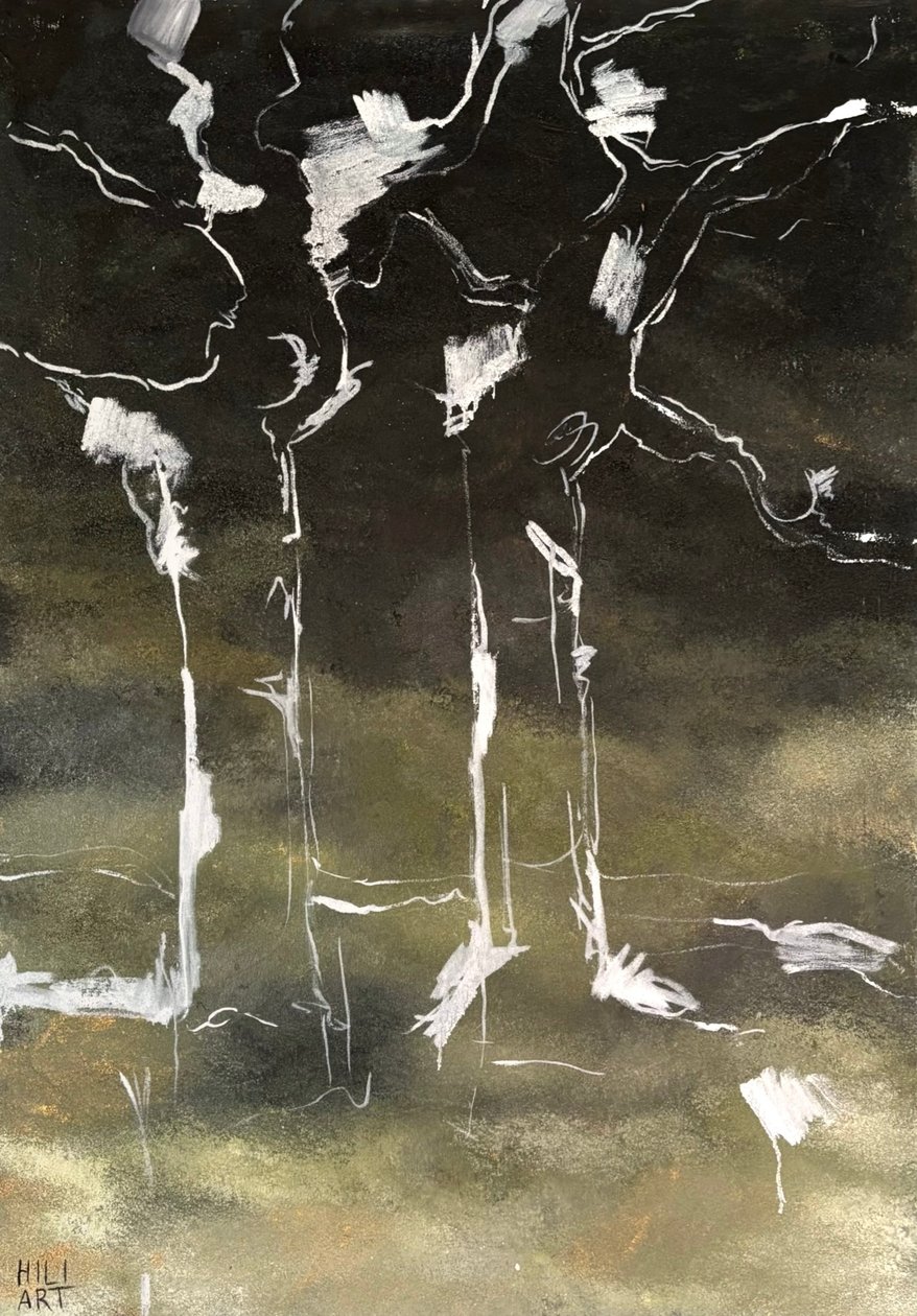 Birken i mørket af HILI ART Tetiana Brzozowski