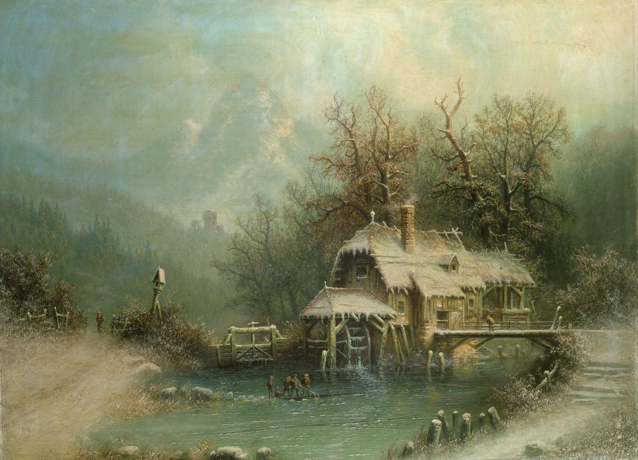 Figurer ved en vandmølle af A. Bredou