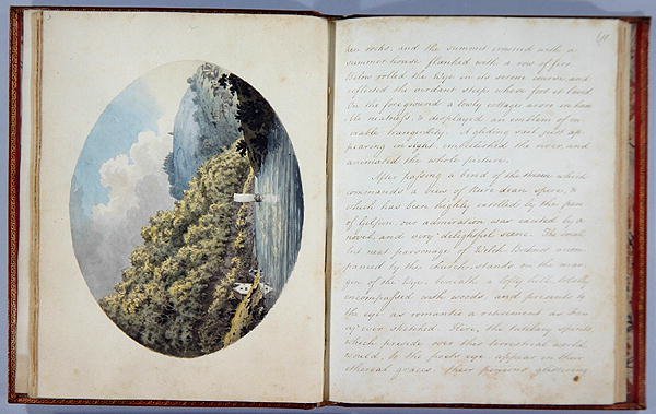 Bishops Wood, plade 3 og plade 11, fra Journal of a Tour down the Wye, trykt i 1786 (pen og blæk med wc) af A. Cooper